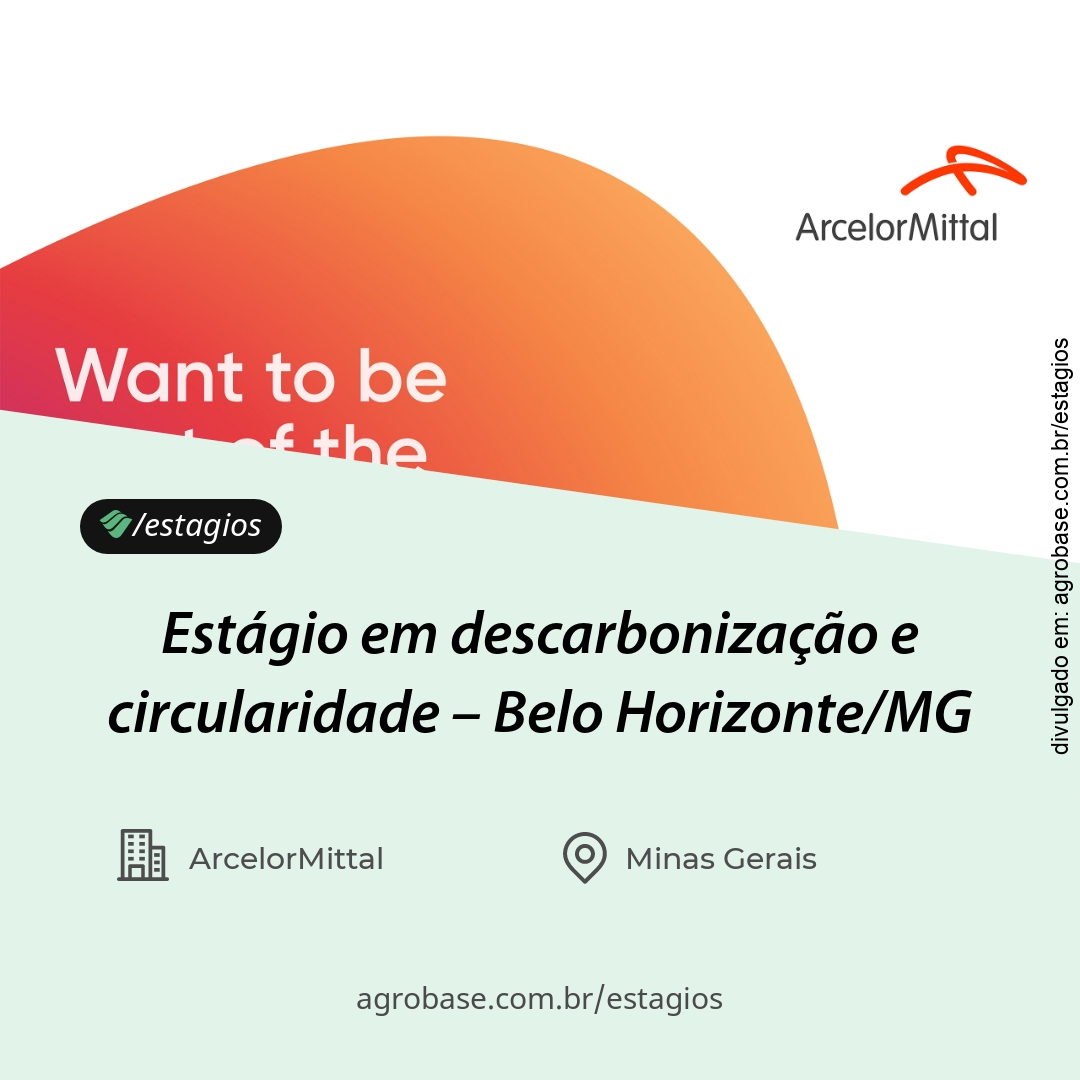 Estágio em descarbonização e circularidade – Belo Horizonte/MG