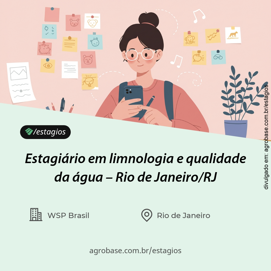 Estagiário em limnologia e qualidade da água – Rio de Janeiro/RJ