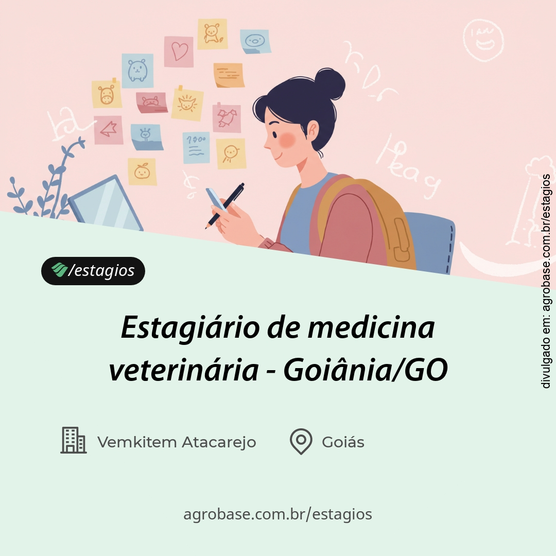 Estagiário de medicina veterinária – Goiânia/GO