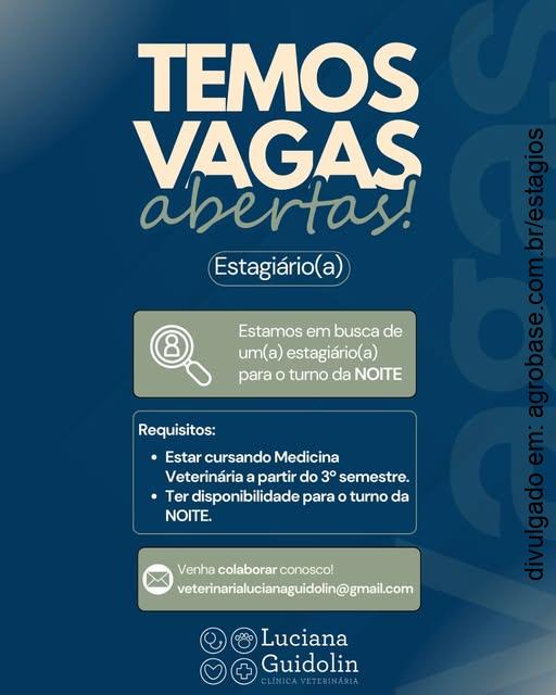 Estágio medicina veterinária – Caxias do Sul/RS