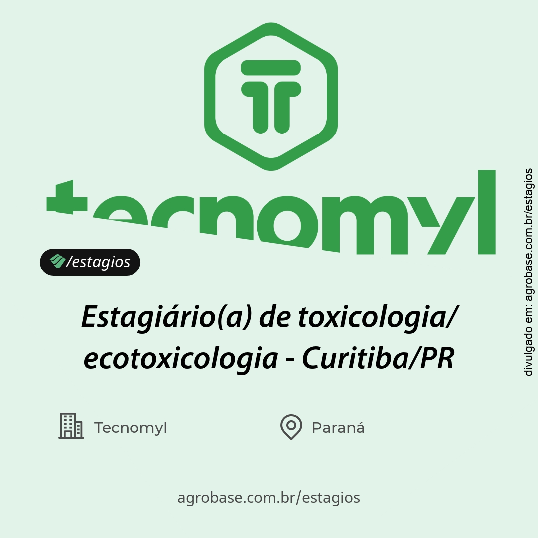 Estagiário(a) de toxicologia/ ecotoxicologia – Curitiba/PR