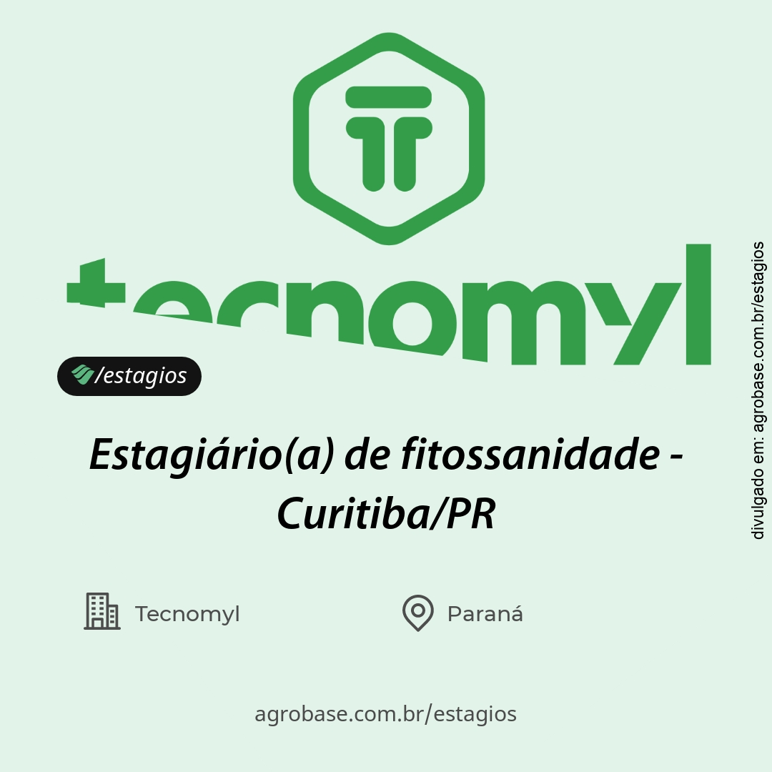 Estagiário(a) de fitossanidade – Curitiba/PR