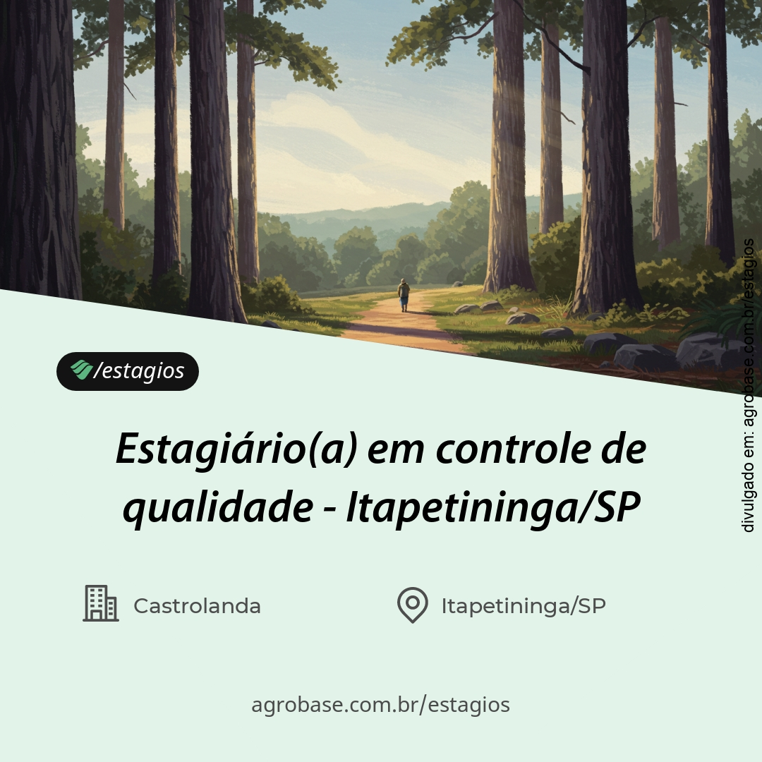 Estagiário(a) em controle de qualidade – Itapetininga/SP