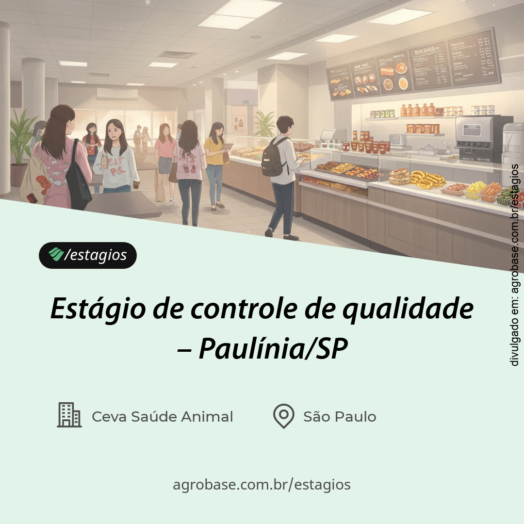 Estágio de controle de qualidade – Paulínia/SP