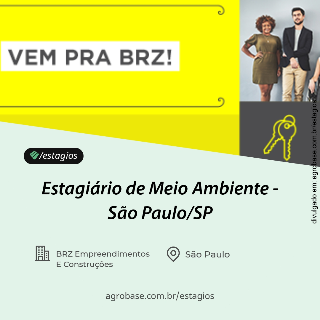 Estagiário de meio ambiente – São Paulo/SP