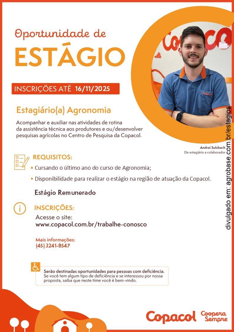 Estagiário(a) agronomia [centro de pesquisa] – PR