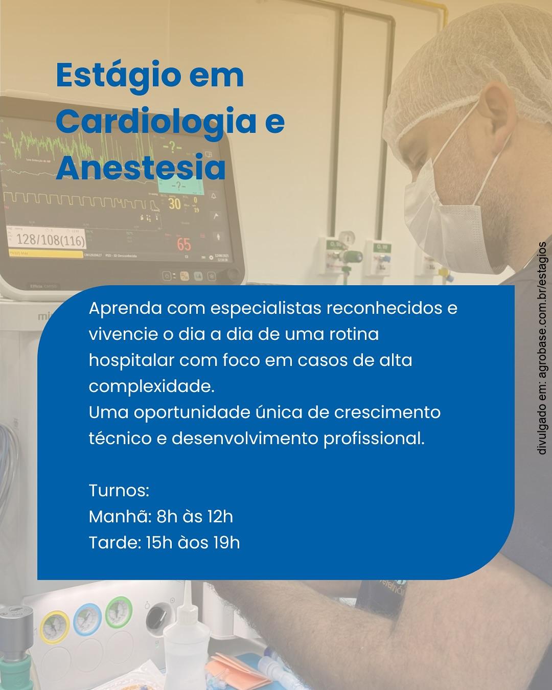 Estágio em cardiologia e anestesia – Vila Velha/ES
