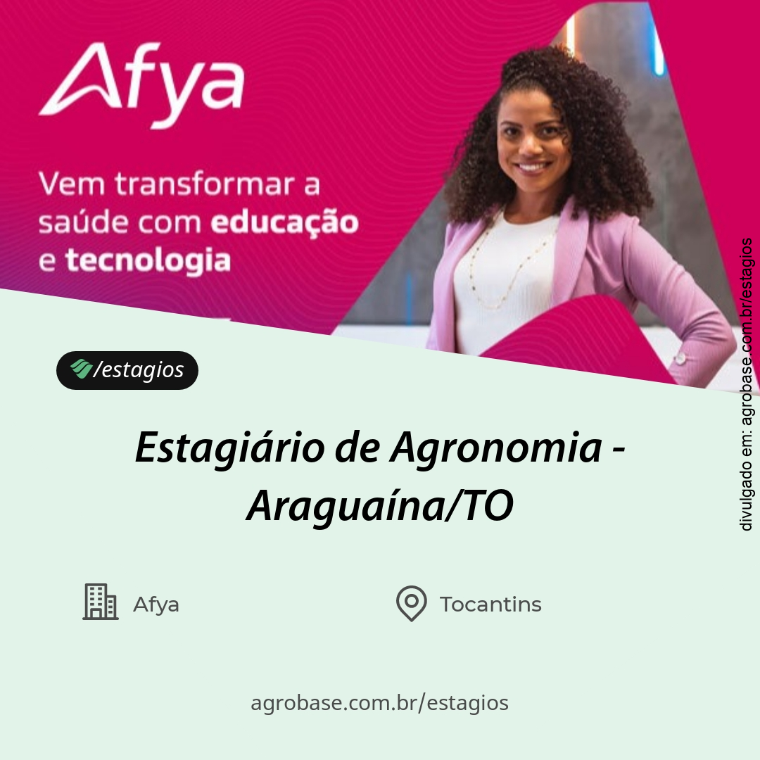 Estagiário de agronomia – Araguaína/TO