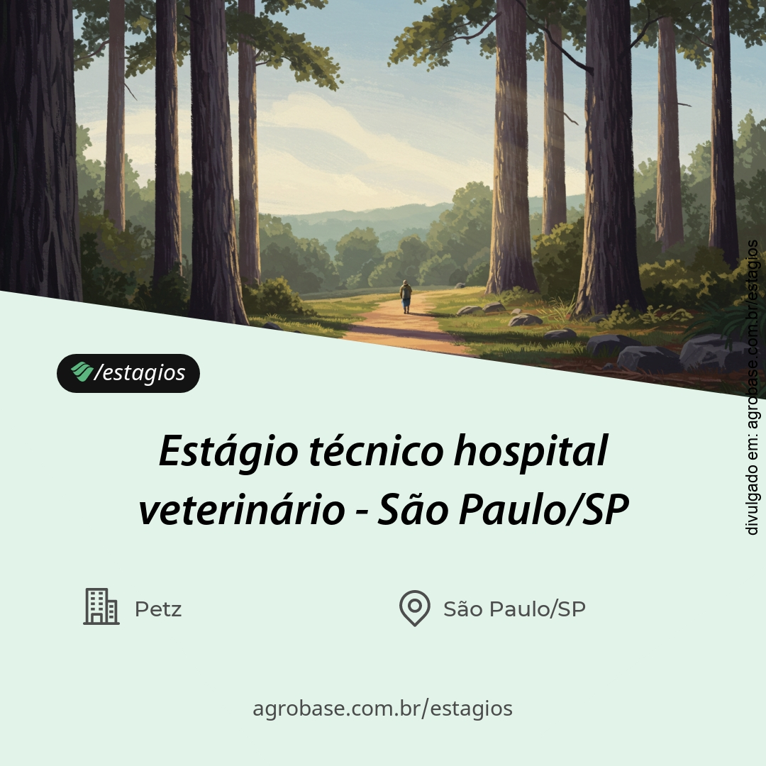 Estágio técnico hospital veterinário – São Paulo/SP