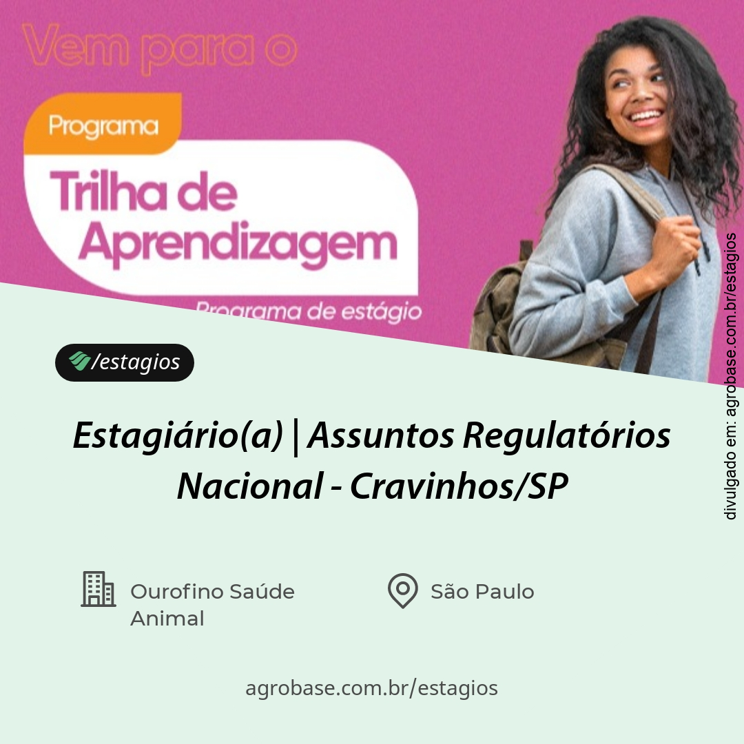 Estagiário(a) assuntos regulatórios nacional – Cravinhos/SP