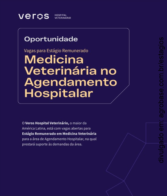 Estágio remunerado med. veterinária (agendamento hospitalar) – São Paulo/SP