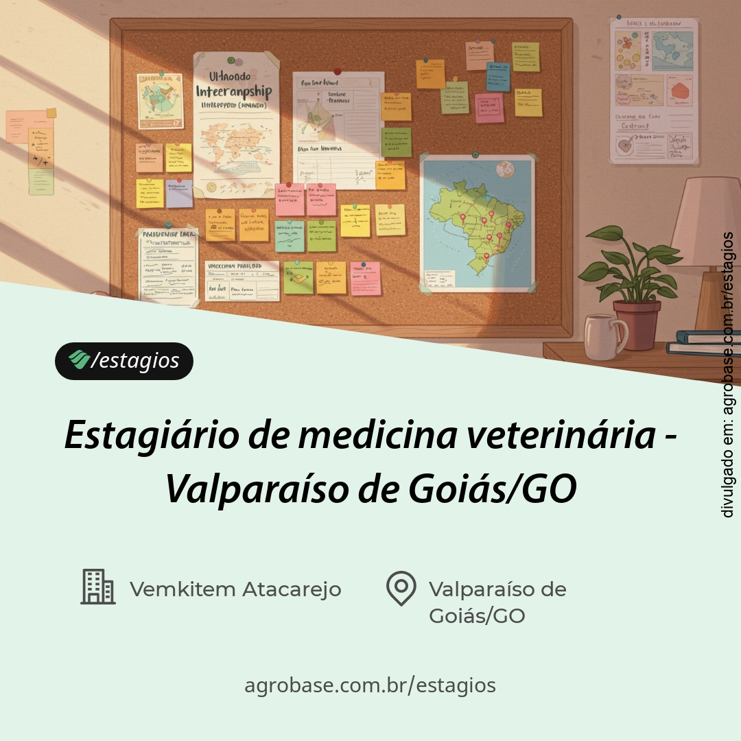 Estagiário de medicina veterinária – Valparaíso de Goiás/GO