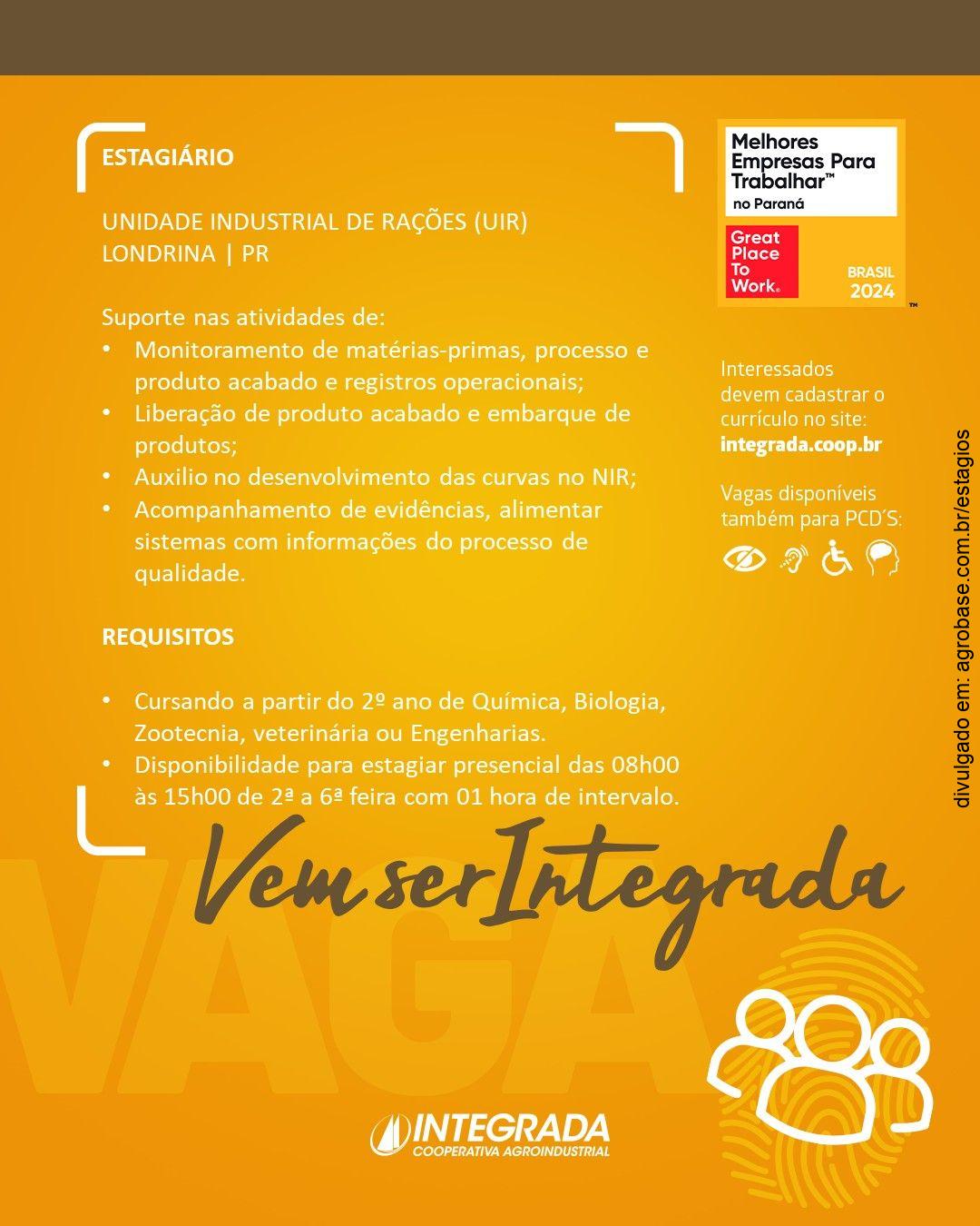 Estágio unidade industrial de rações – Londrina/PR