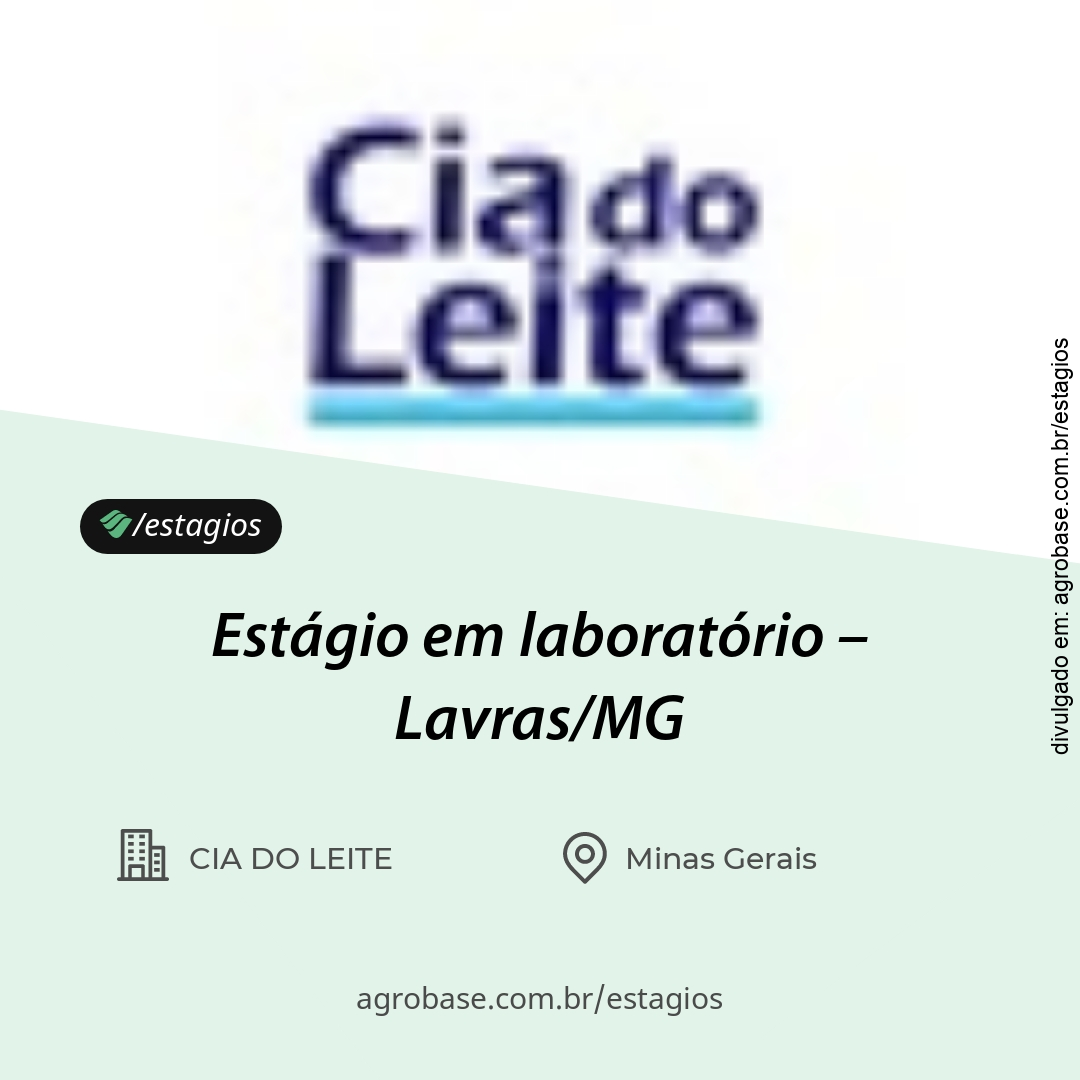 Estágio em laboratório – Lavras/MG