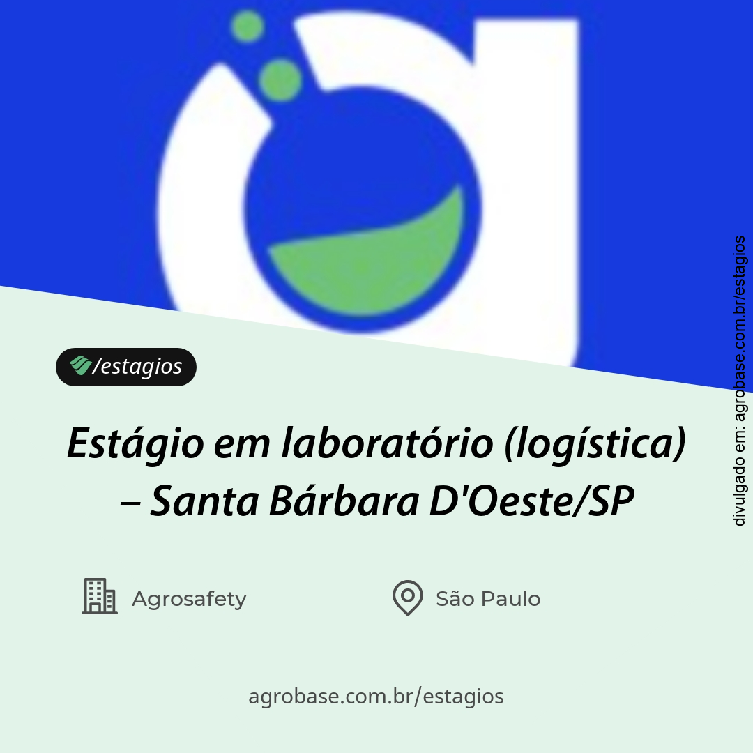 Estágio em laboratório (logística) – Santa Bárbara d’Oeste/SP