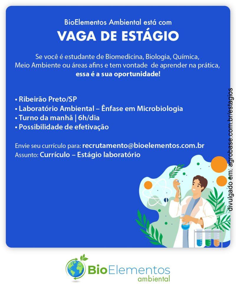 Estágio laboratório ambiental (microbiologia) – Ribeirão Preto/SP