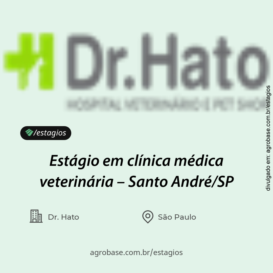 Estágio em clínica médica veterinária – Santo André/SP