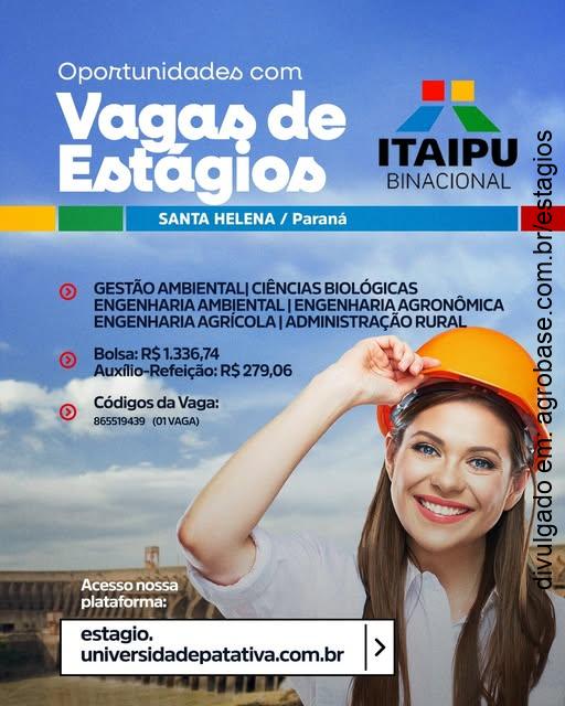 Estágio Itaipu Binacional – Santa Helena/PR