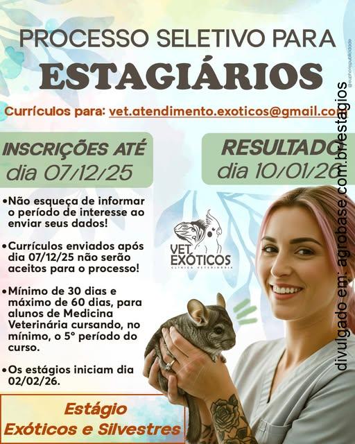 Estágio animais exóticos e silvestres – Camboriú/SC