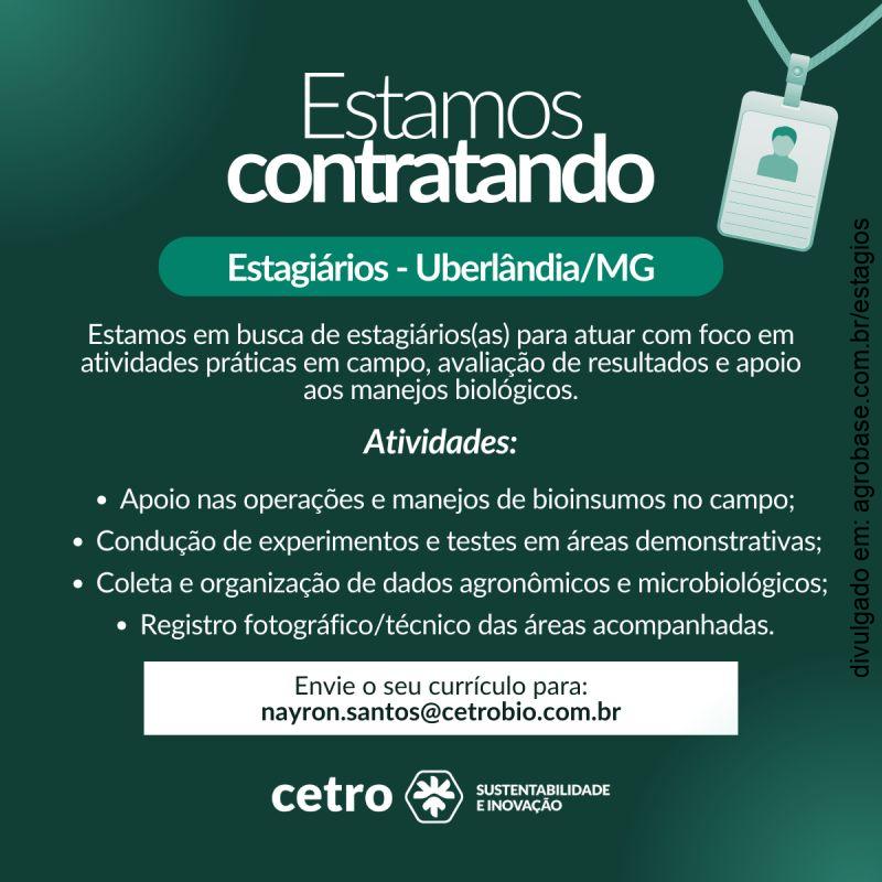Estágio em biológicos – Uberlândia/MG