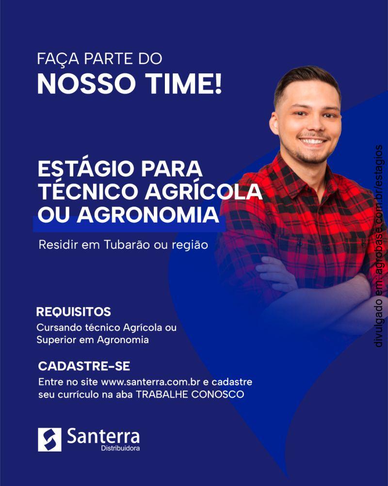 Estágio para técnico agrícola ou agronomia – Tubarão/SC