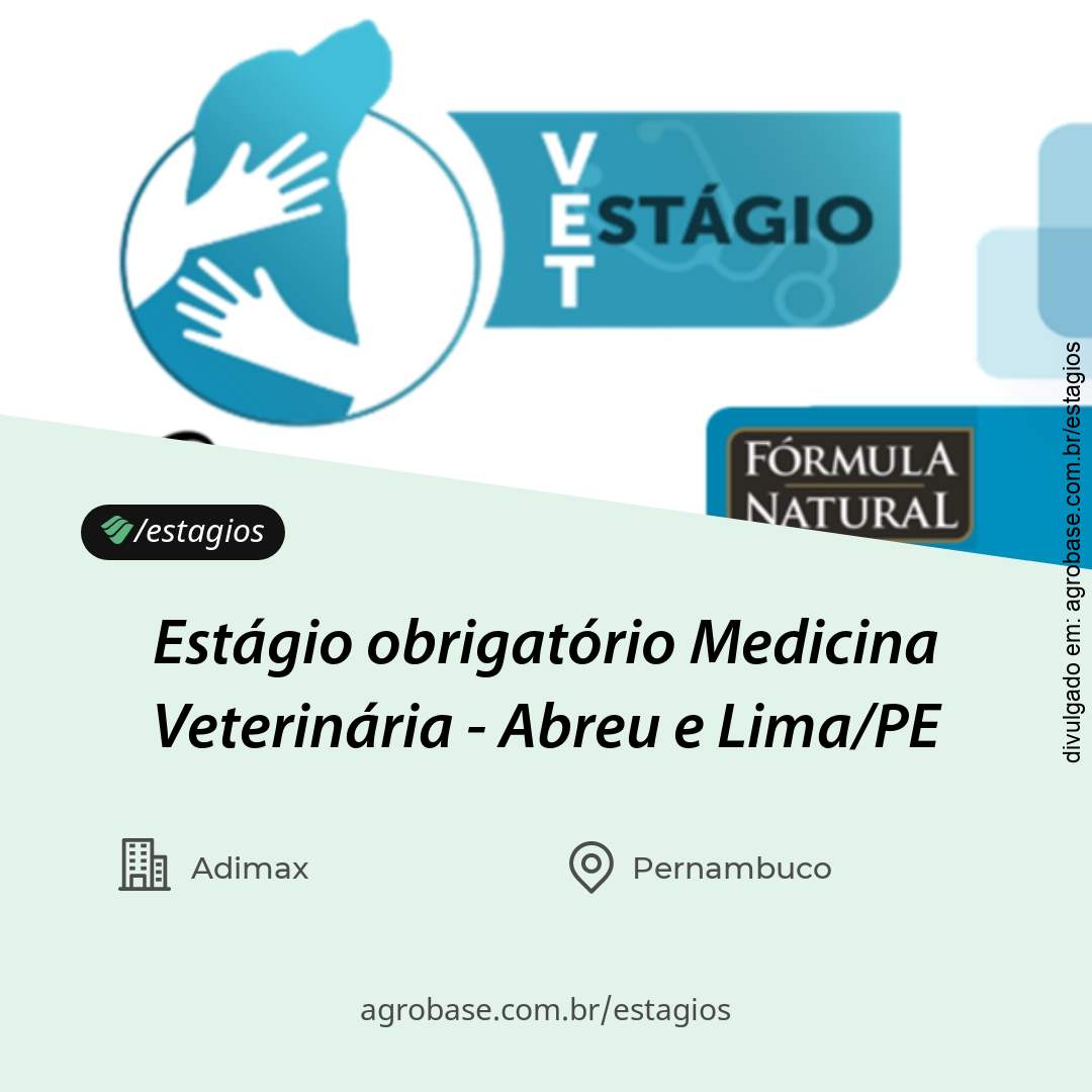 Estágio obrigatório medicina veterinária – Abreu e Lima/PE