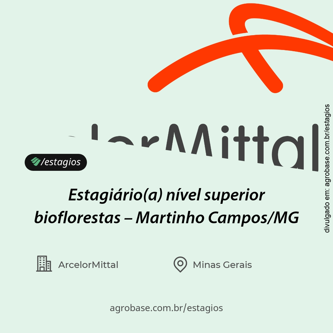 Estagiário(a) nível superior bioflorestas – Martinho Campos/MG