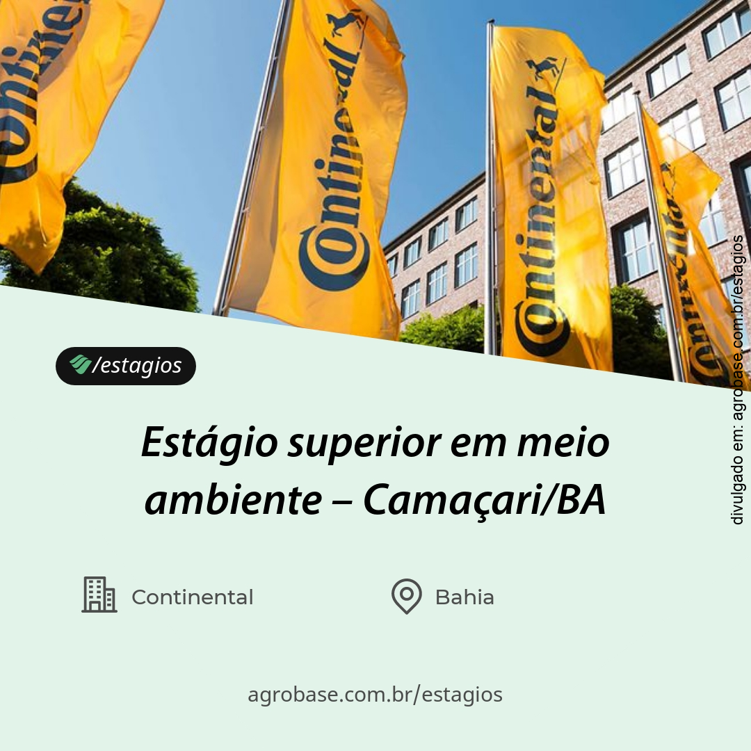 Estágio superior em meio ambiente – Camaçari/BA
