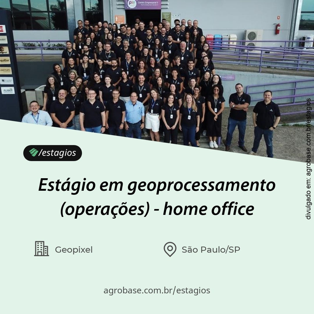 Estágio em geoprocessamento (operações) – home office