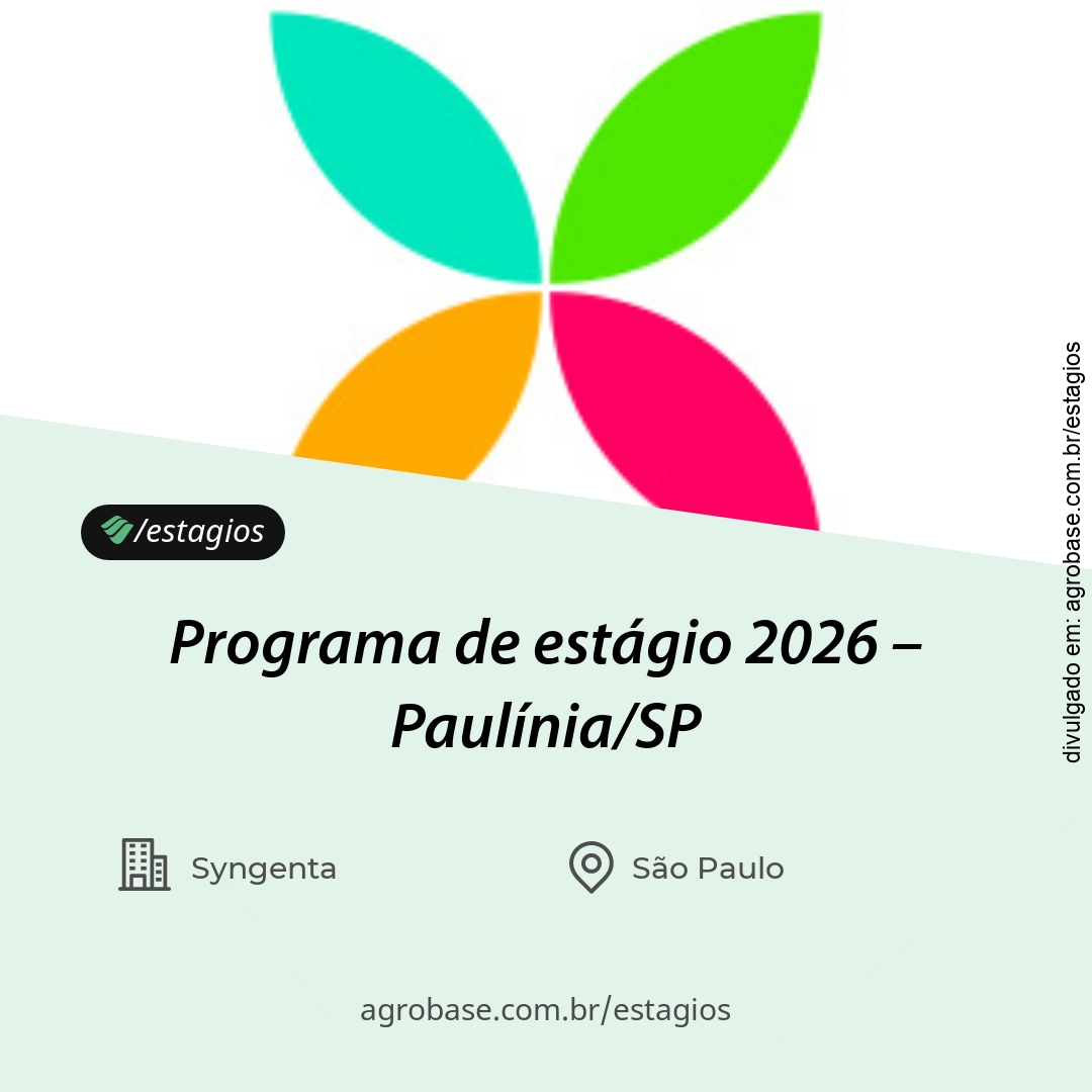 Programa de estágio 2026 – Paulínia/SP