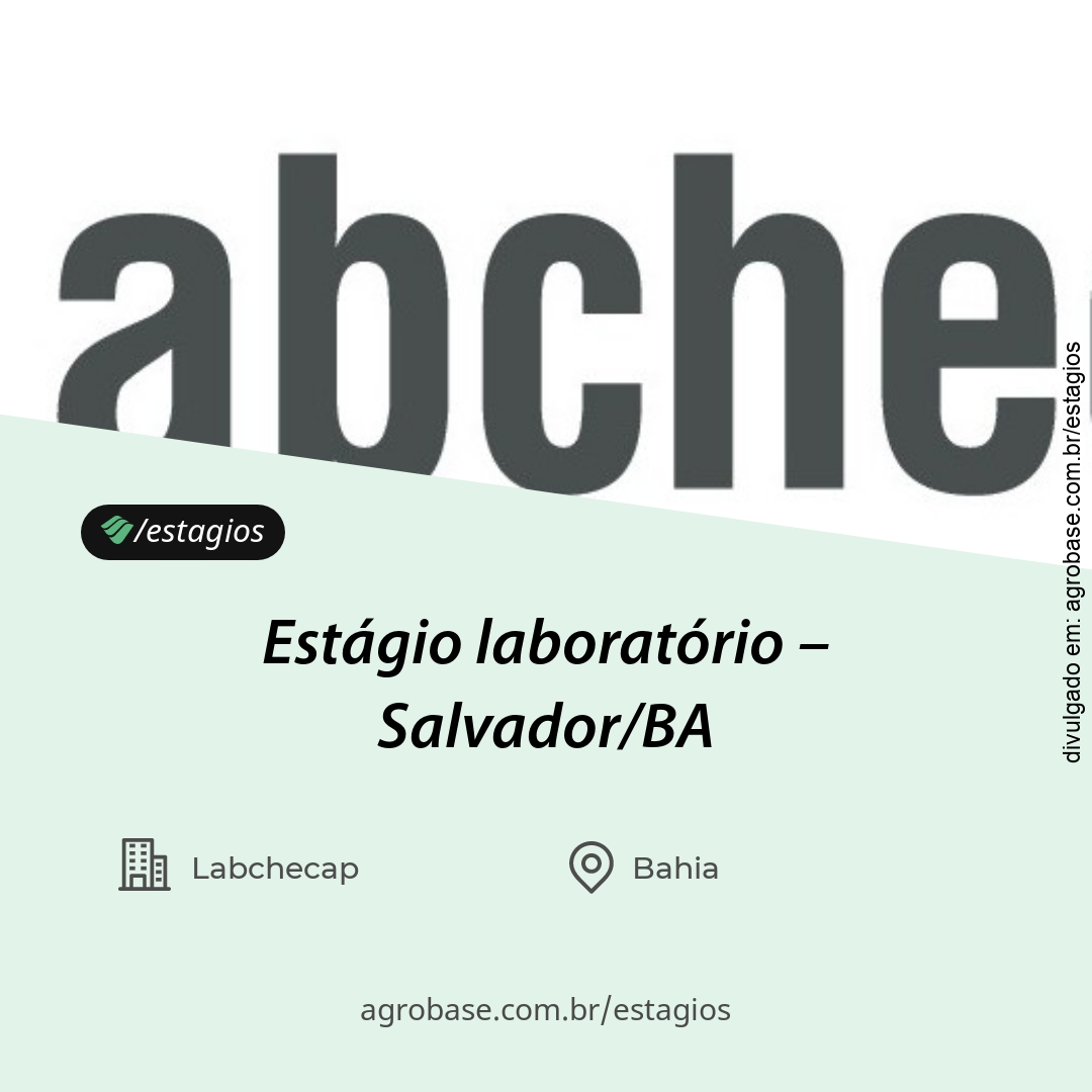Estágio de laboratório – Salvador/BA