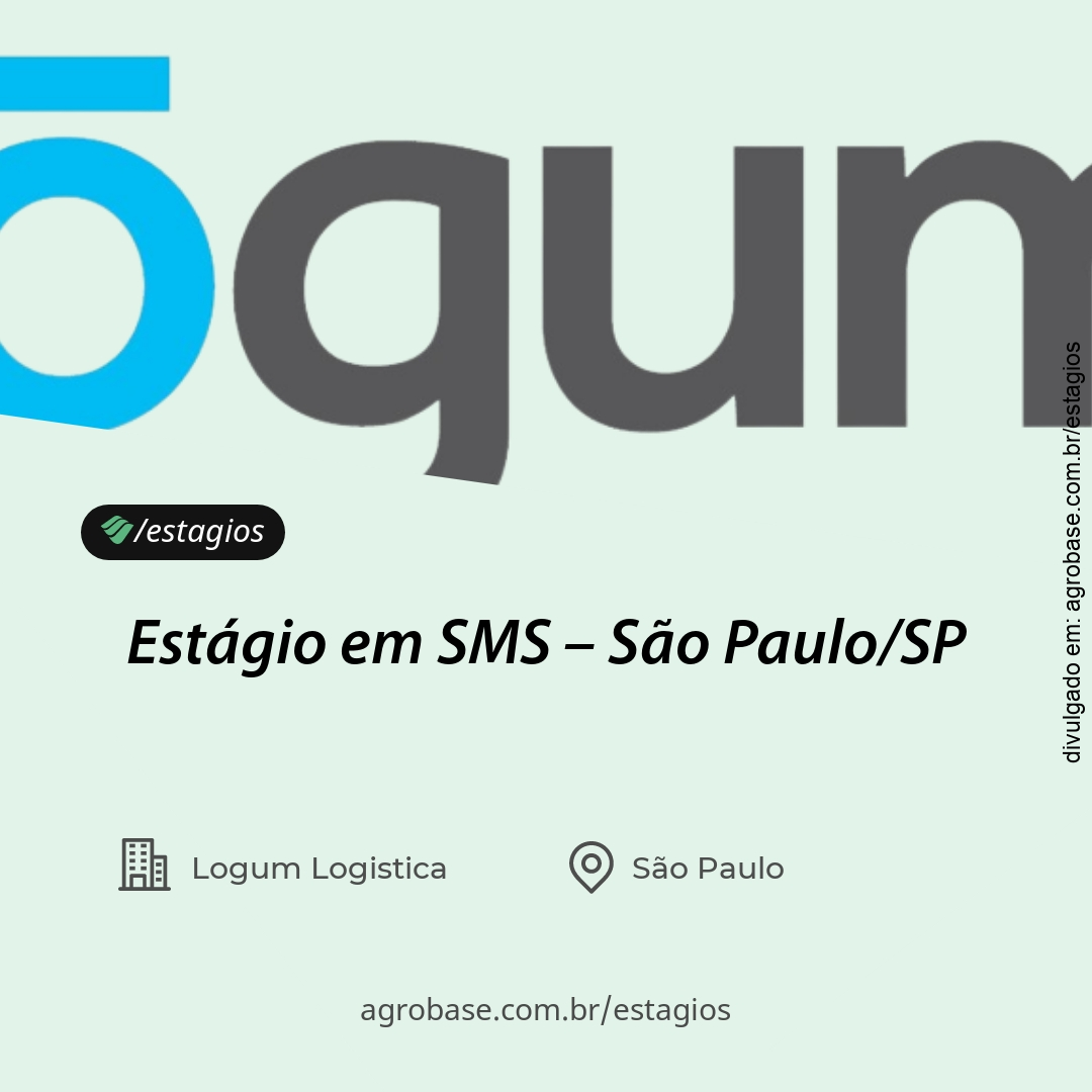 Estágio em sms – São Paulo/SP