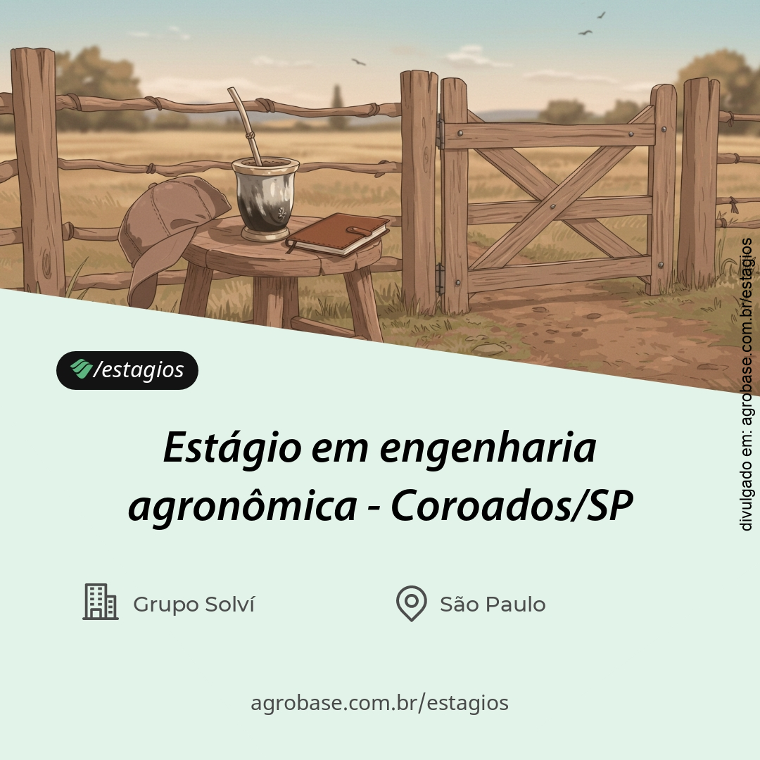 Estágio em engenharia agronômica – Coroados/SP