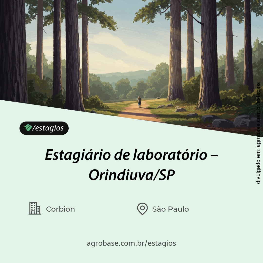 Estagiário de laboratório – Orindiuva/SP