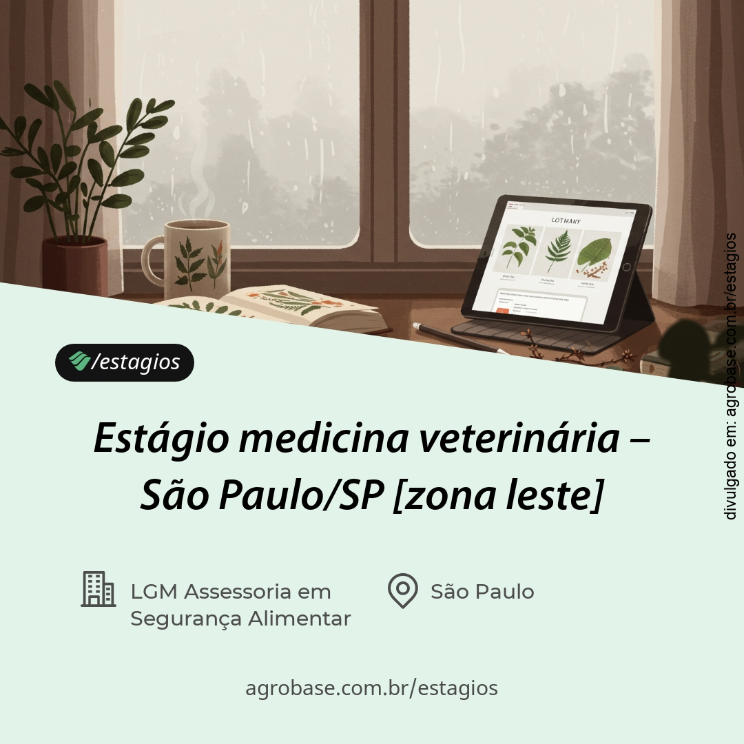 Estágio medicina veterinária – São Paulo/SP [zona leste]