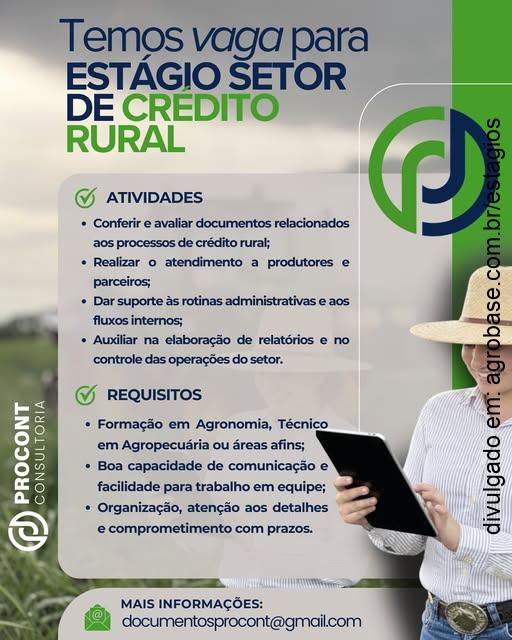 Estágio no setor de crédito rural – Campo Grande/MS