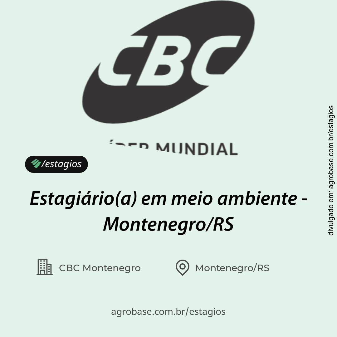 Estagiário(a) em meio ambiente – Montenegro/RS
