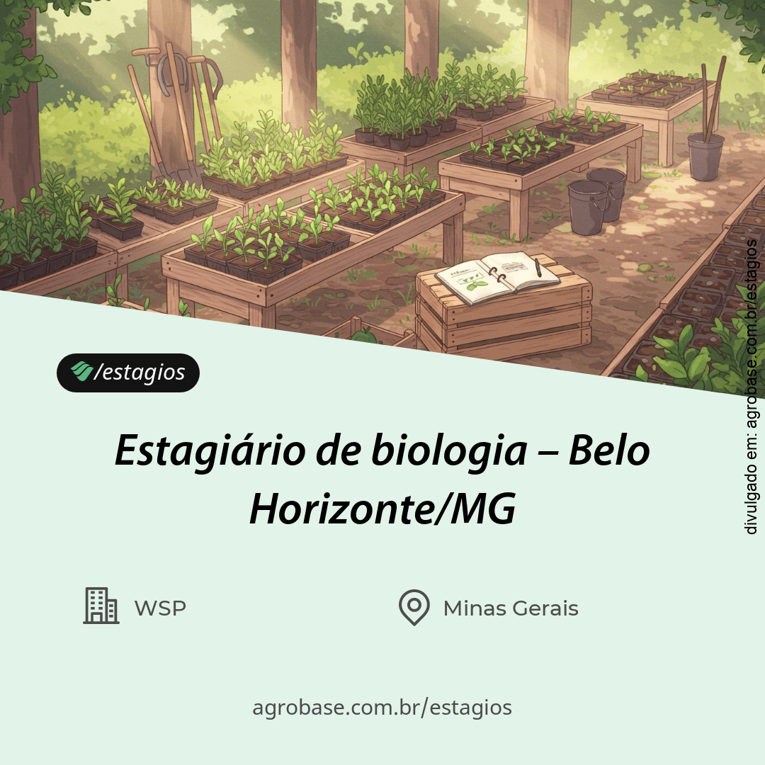 Estagiário de biologia – Belo Horizonte/MG