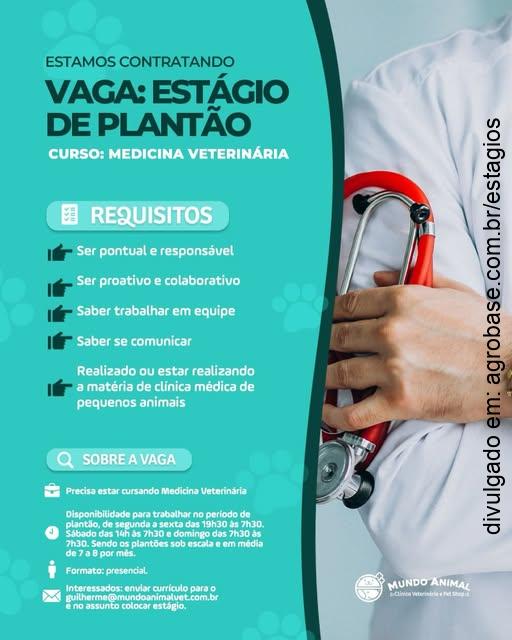 Estágio de plantão medicina veterinária – Goiânia/GO