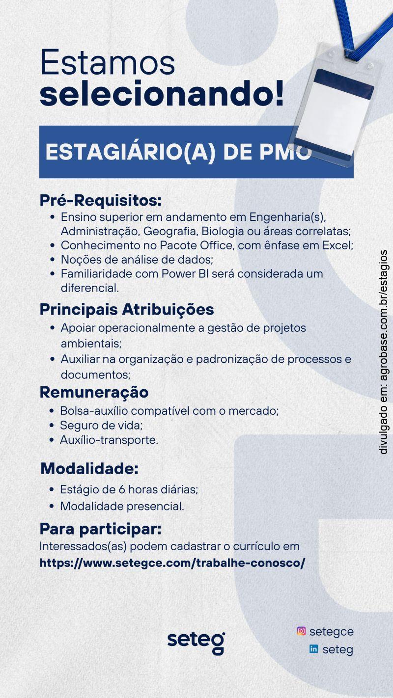 Estágio de pmo – Fortaleza/CE