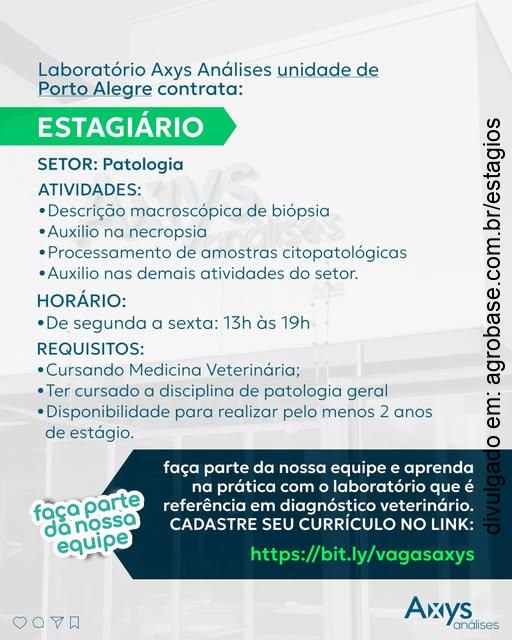 Estágio em patologia veterinária – Porto Alegre/RS