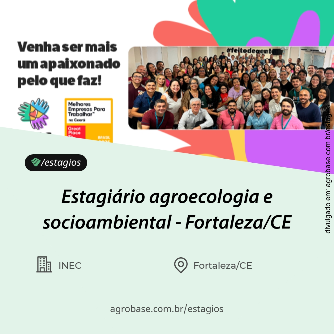 Estagiário agroecologia e socioambiental – Fortaleza/CE