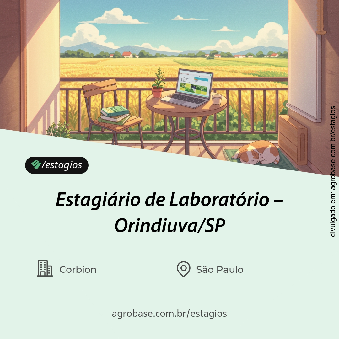 Estagiário de laboratório – Orindiúva/SP