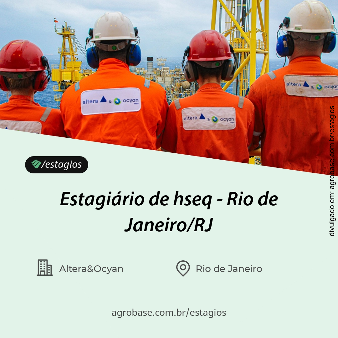 Estagiário de hseq – Rio de Janeiro/RJ
