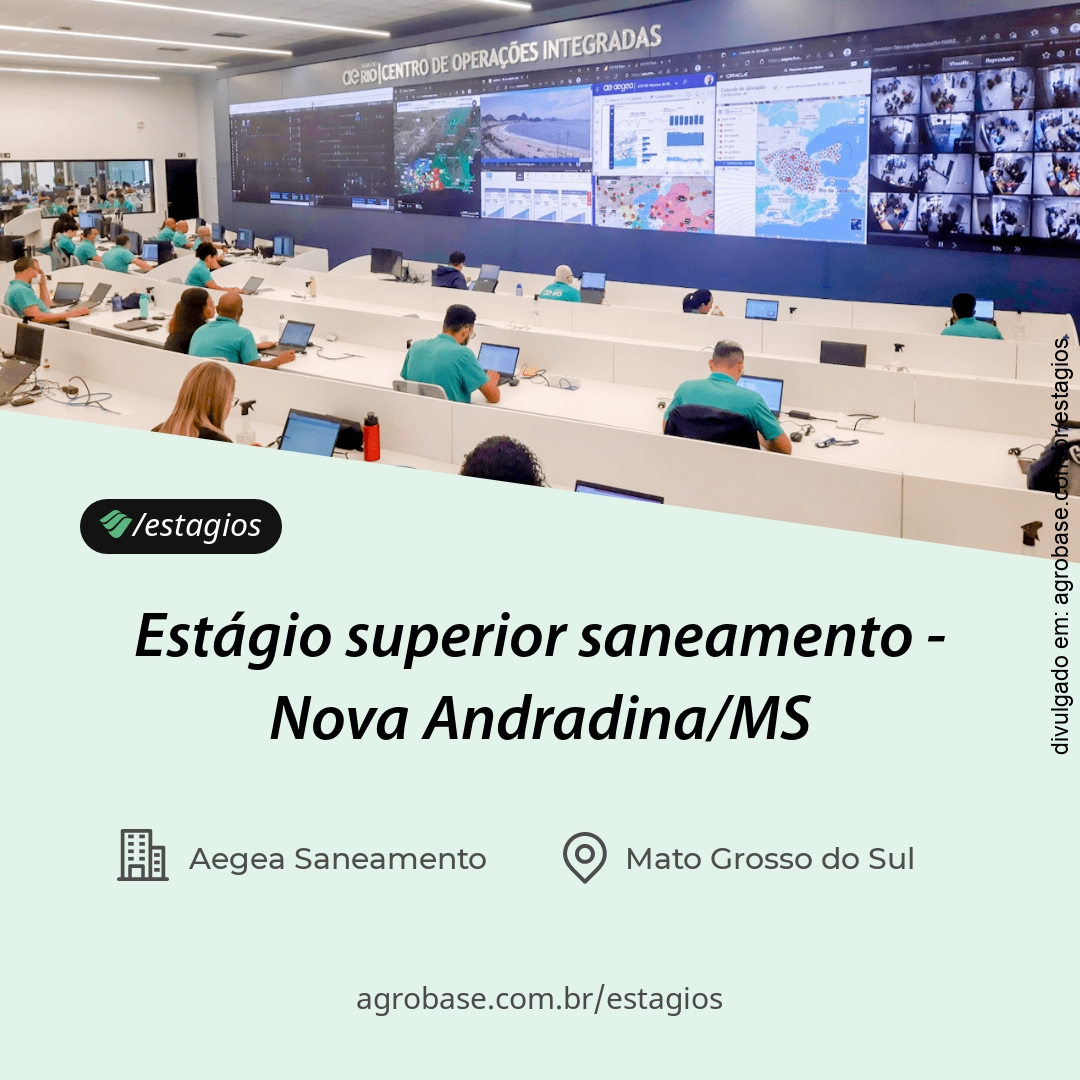 Estágio superior em saneamento – Nova Andradina/MS