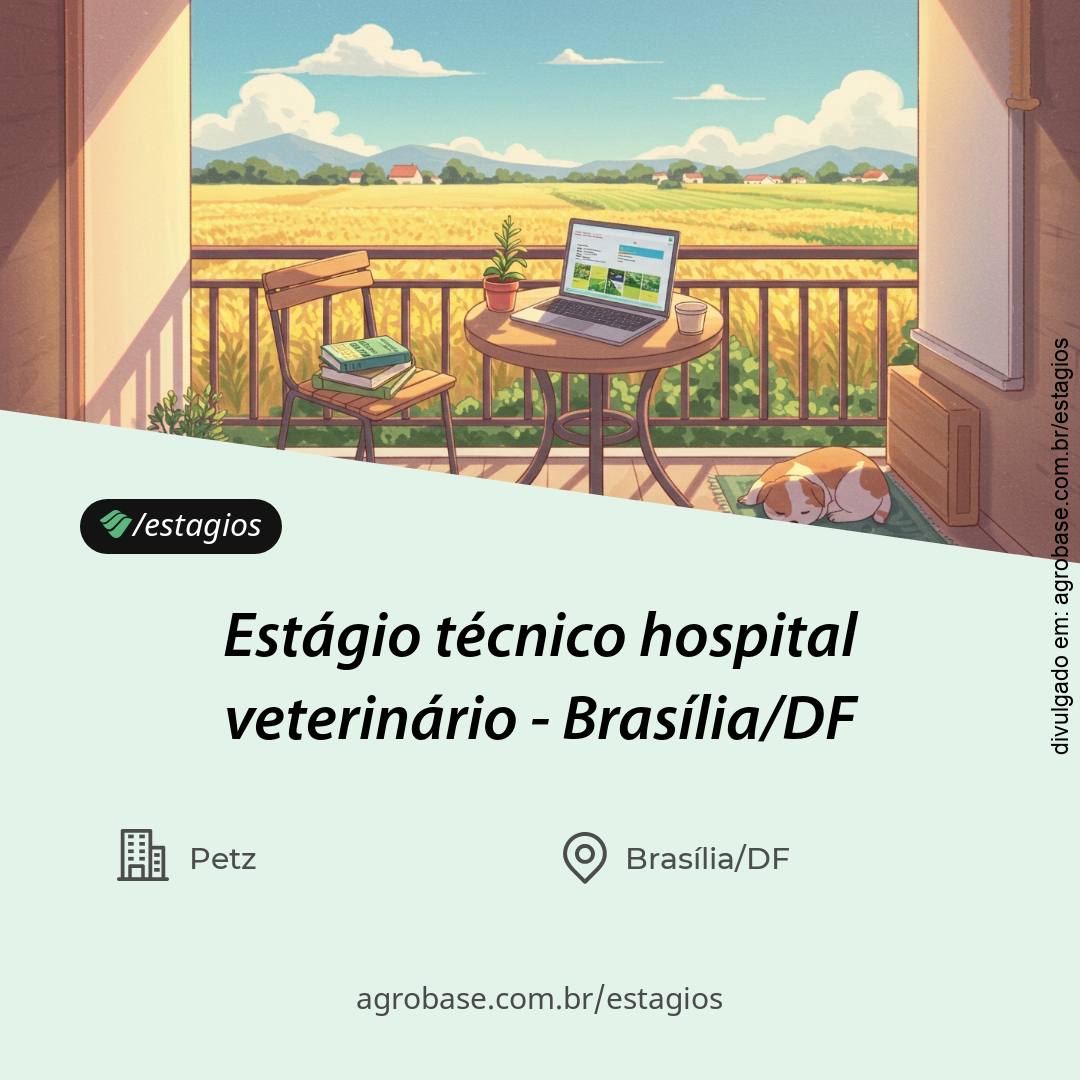 Estágio técnico hospital veterinário – Brasília/DF