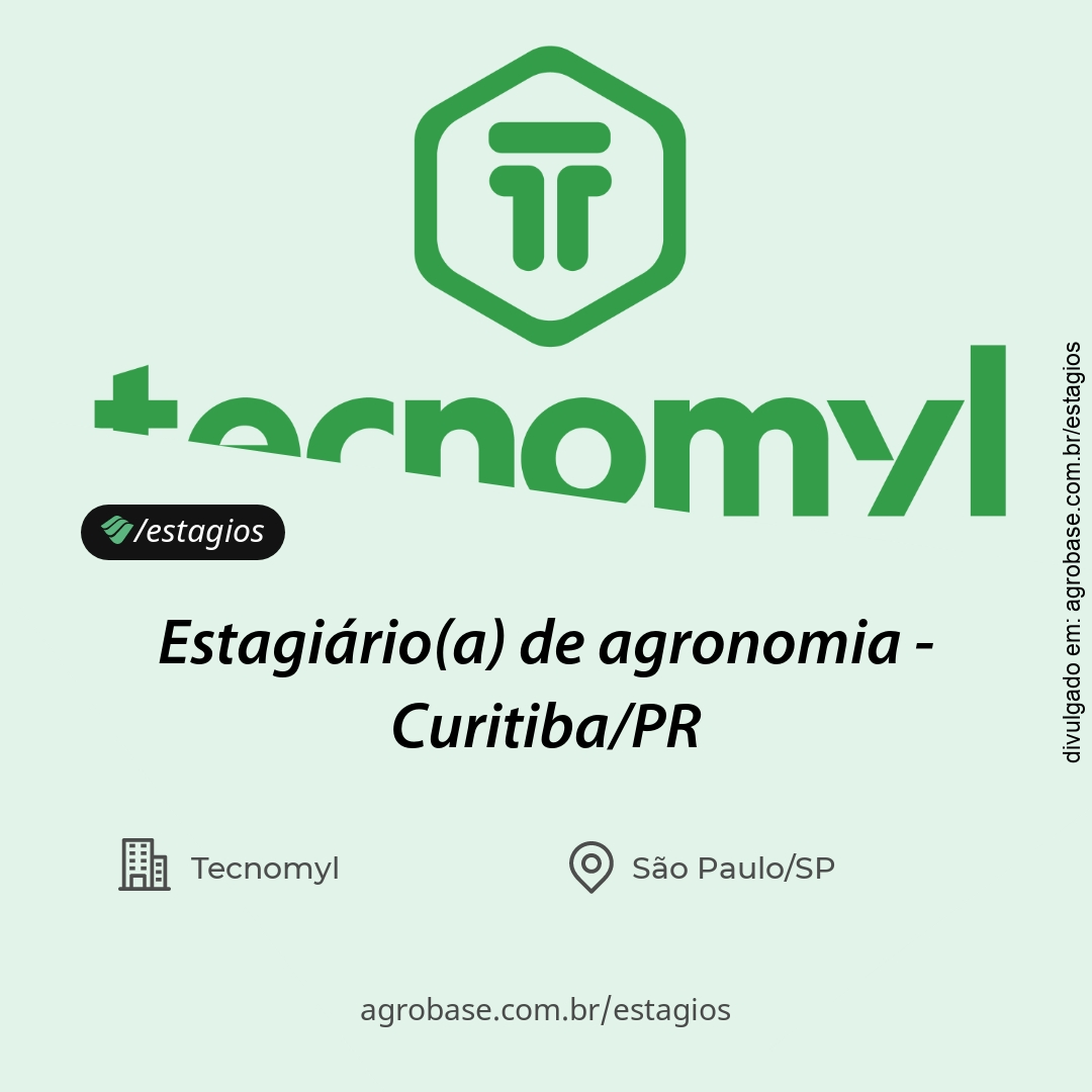 Estagiário(a) de agronomia – Curitiba/PR