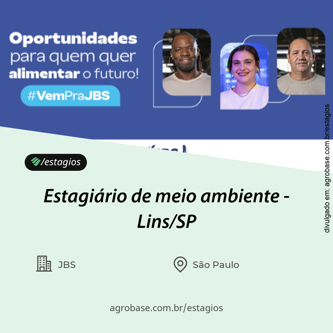 Estagiário de meio ambiente – Lins/SP