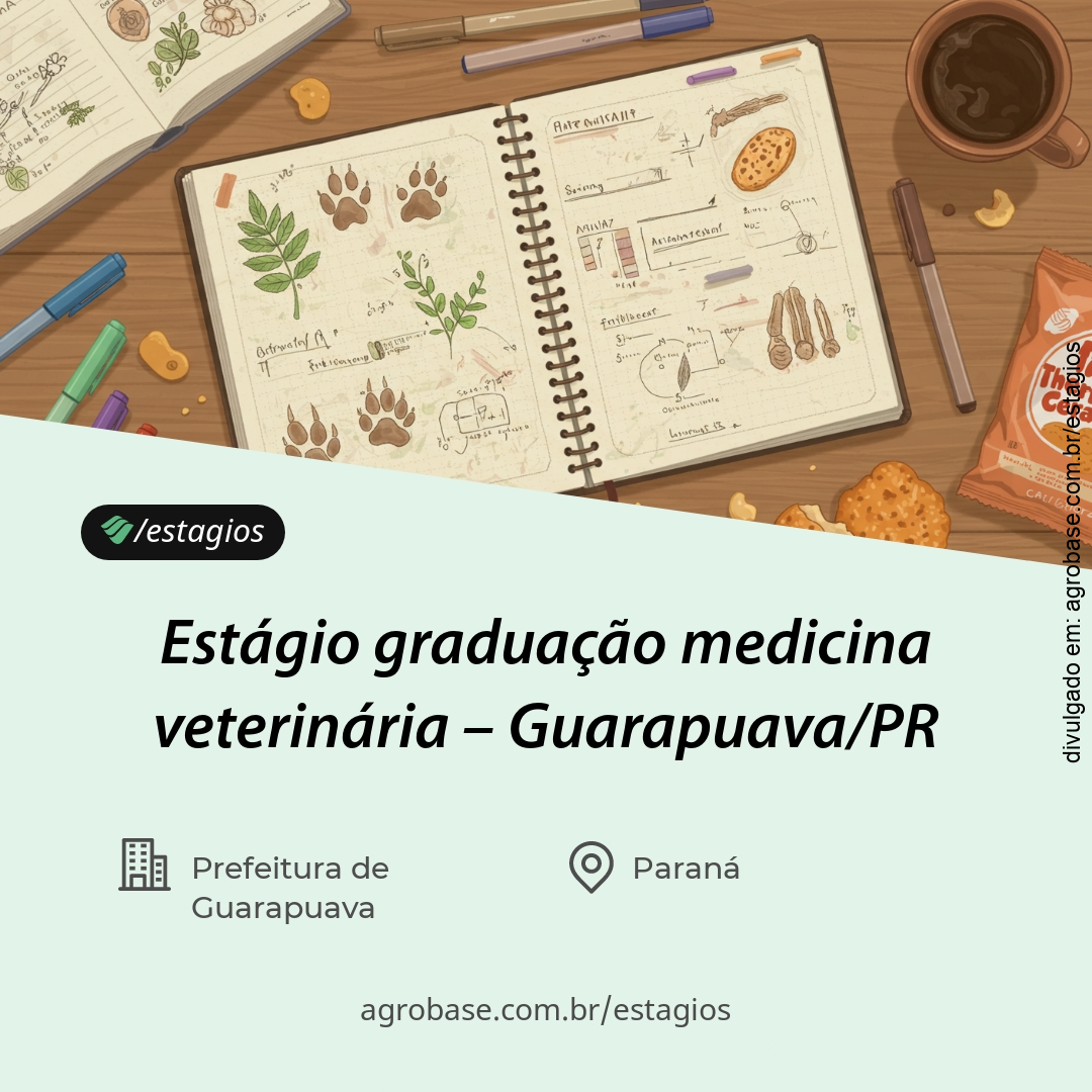 Estágio graduação medicina veterinária – Guarapuava/PR