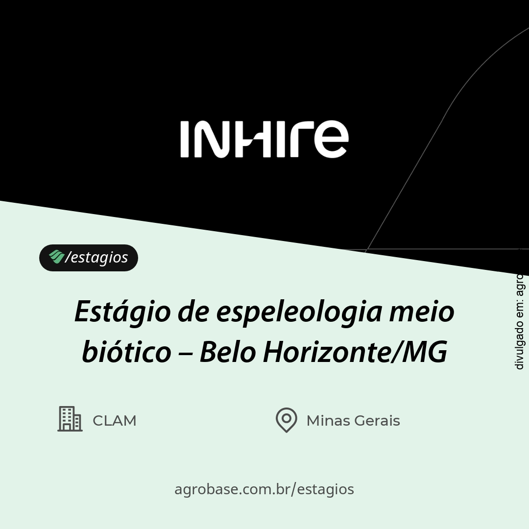 Estágio de espeleologia meio biótico – Belo Horizonte/MG